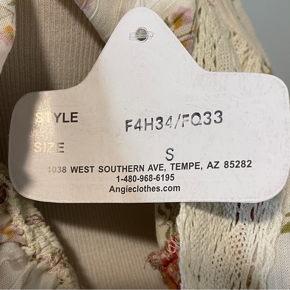 Angie Women's Border Print Dress Eggnog Small - Picture 7 of 7